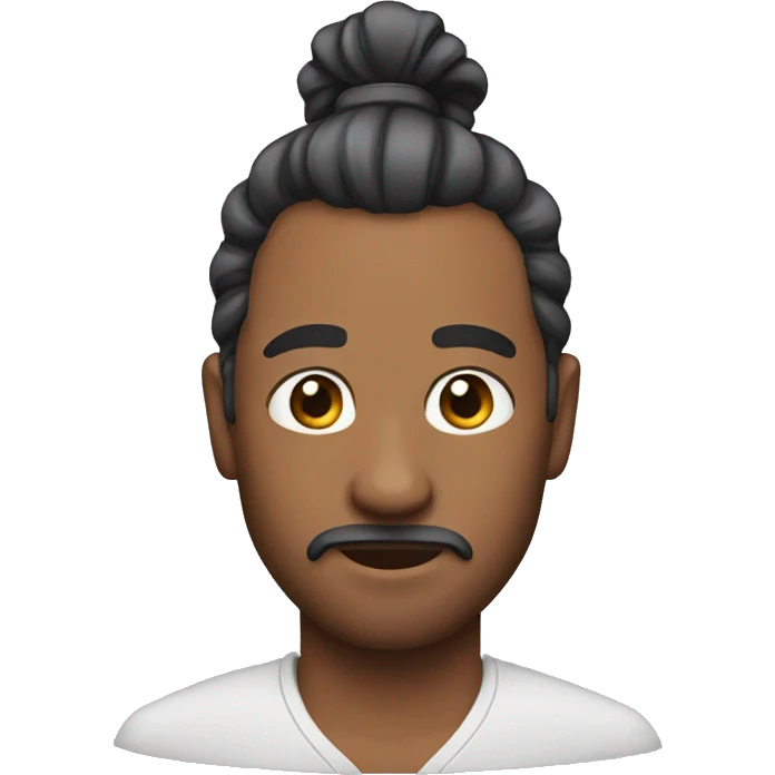 man with ponytail  emoji