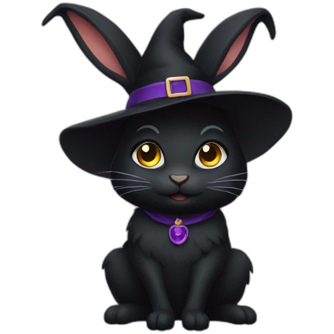 witch black rabbit emoji