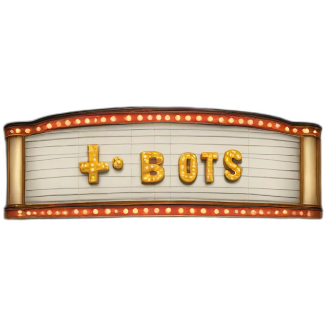 Theater sign with text « JBT’s Show » emoji