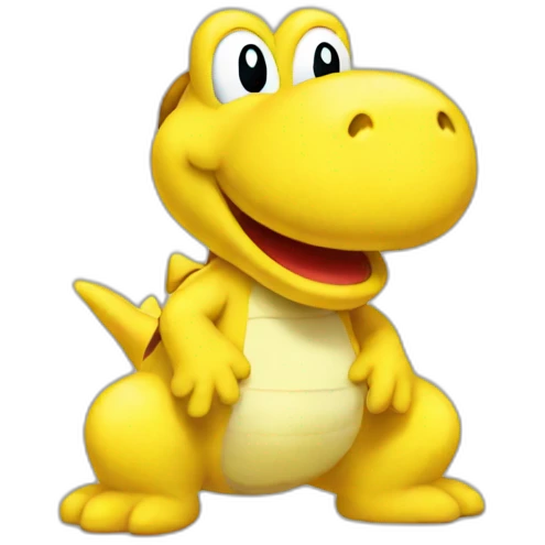 Yellow yoshi emoji
