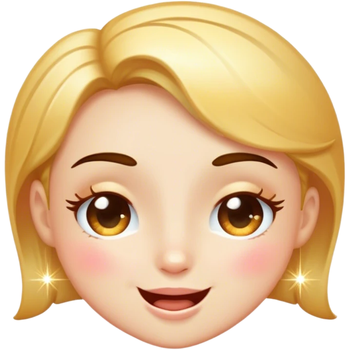 Cute face winking with sparkles emoji