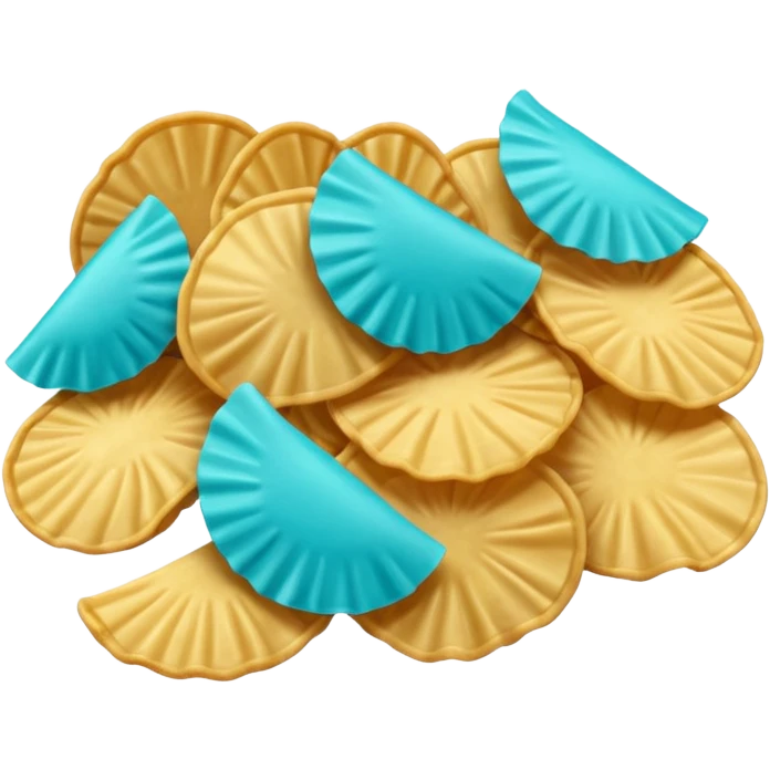 turquoise colored potato chips emoji