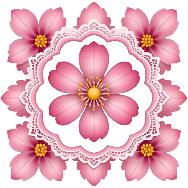 sakura flower with a lace border emoji