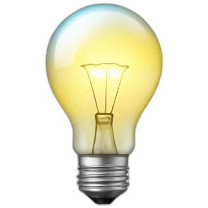 human with a lightbulb over his head and the bulb is on and shine emoji