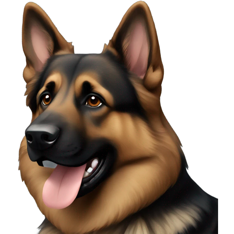 dark brown German shepherd emoji