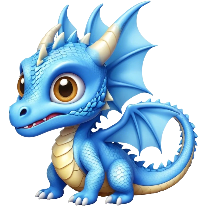 Baby blue dragon  emoji