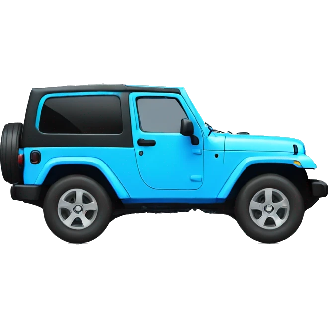 neon blue jeep emoji