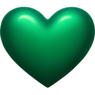 Dark Green heart emoji