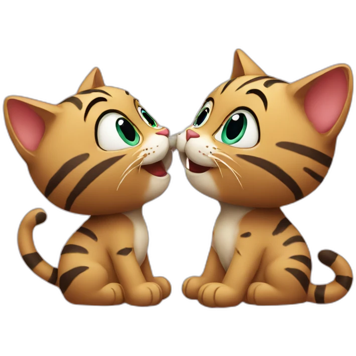 Cats kissing emoji