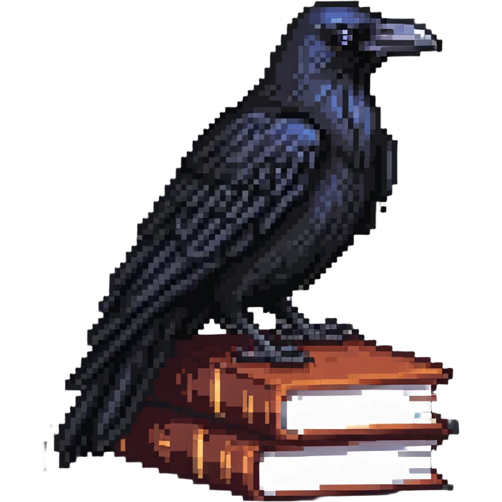 raven on a book emoji