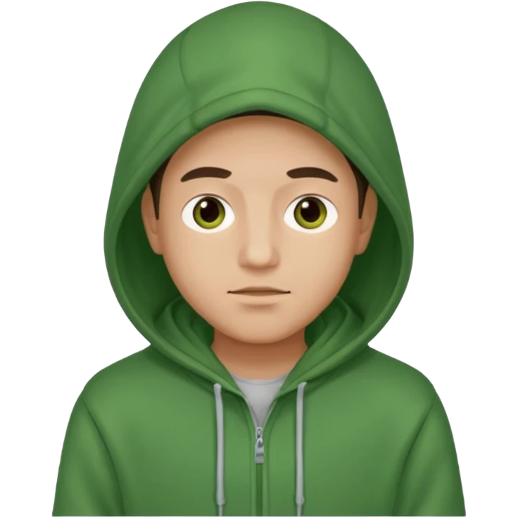 man with green hoodie emoji