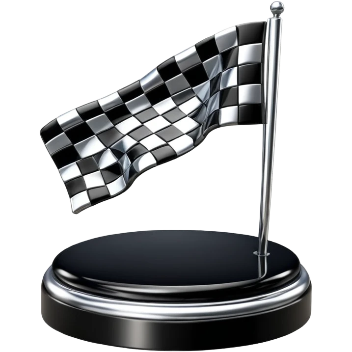 sorayama Chequered flag  flag sculpture emoji