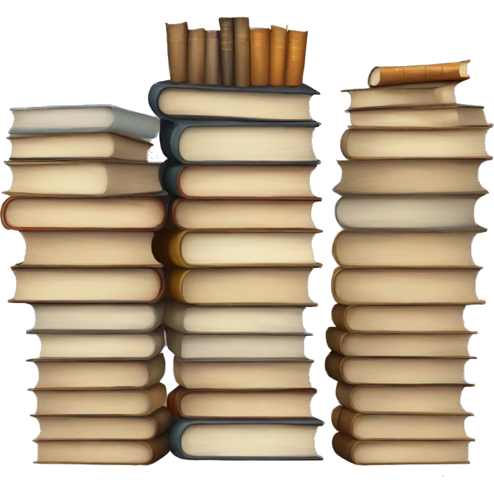 neutral stack of books emoji
