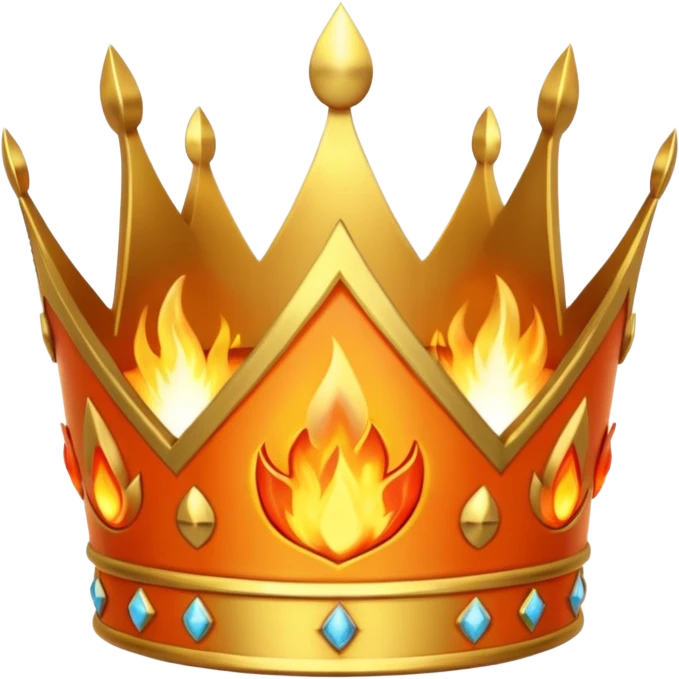 Coroa pegando fogo emoji