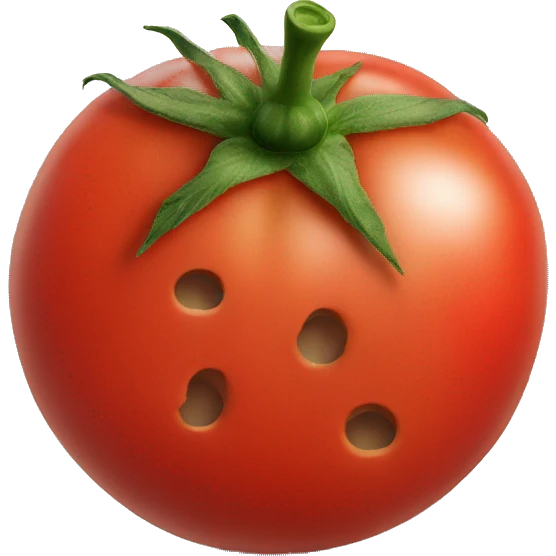 tomato with 3 holes emoji