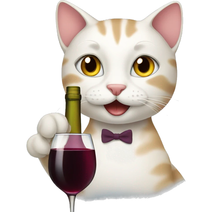 Cat drinking wine  emoji