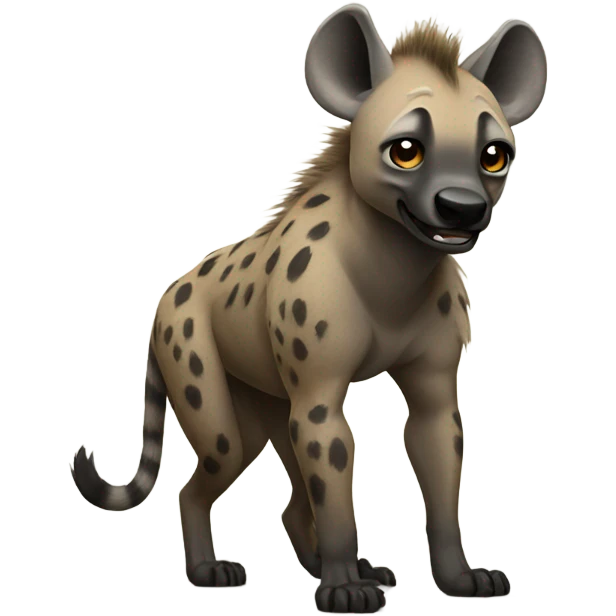 Hyena flexing body emoji