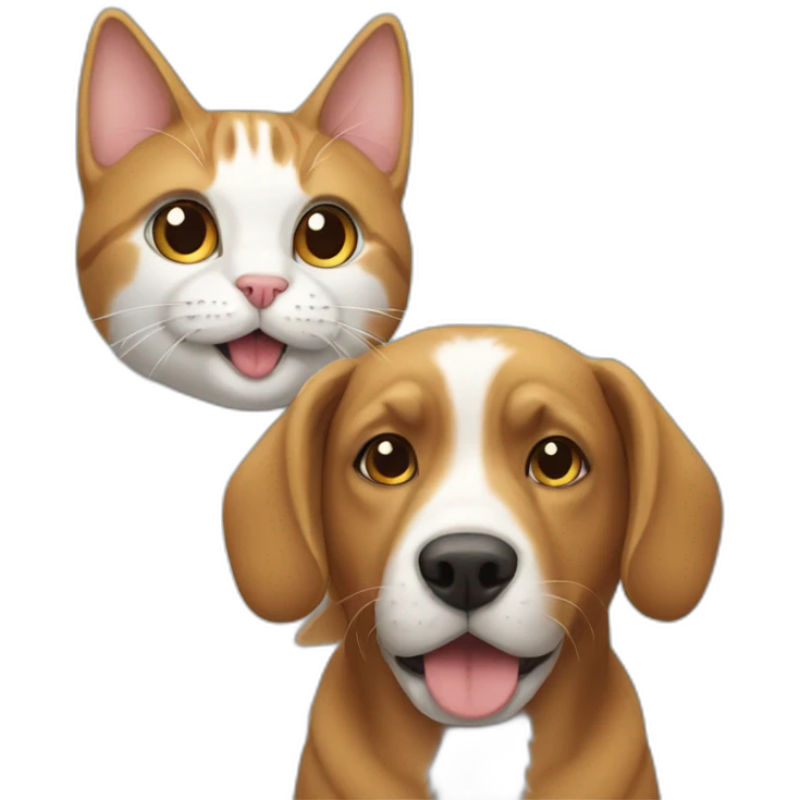 Cat and dog emoji