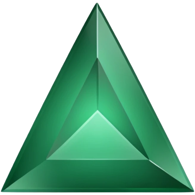 A green upside down triangle needs to face down emoji