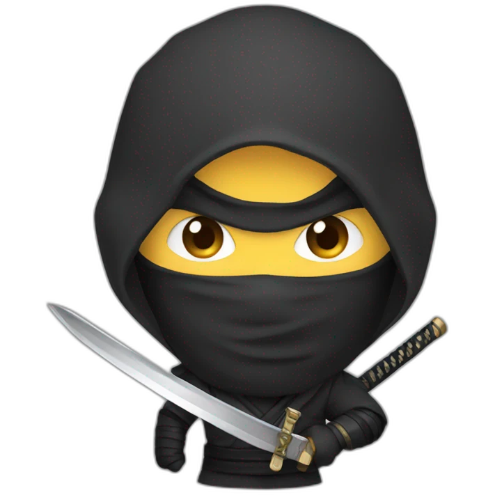 a ninja who has a sword in his hand emoji