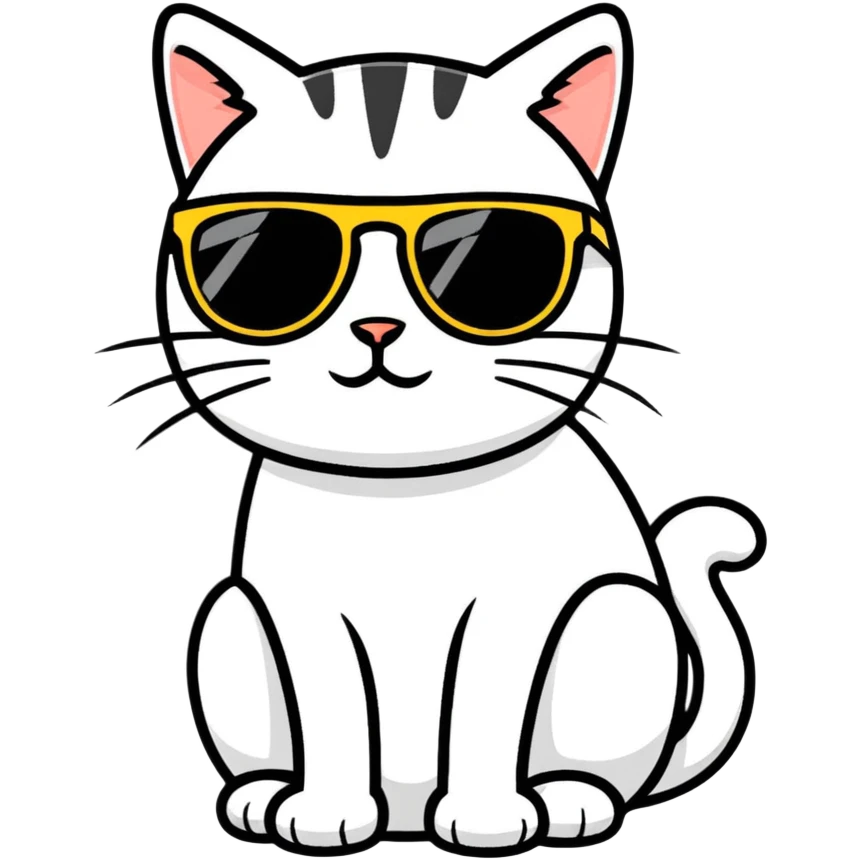 Cat with sunglasses emoji