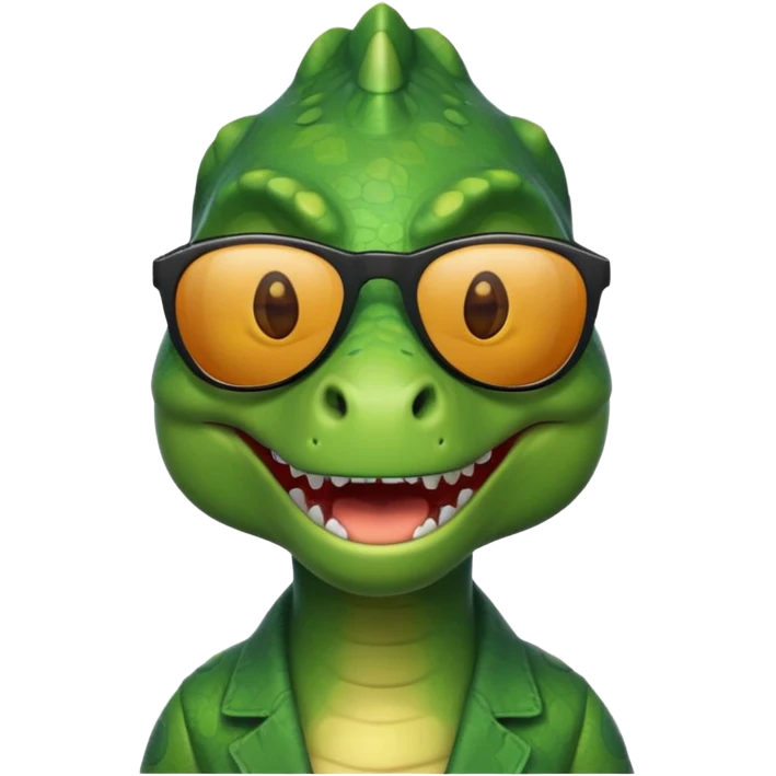 dinosaur wearing sunglasses emoji