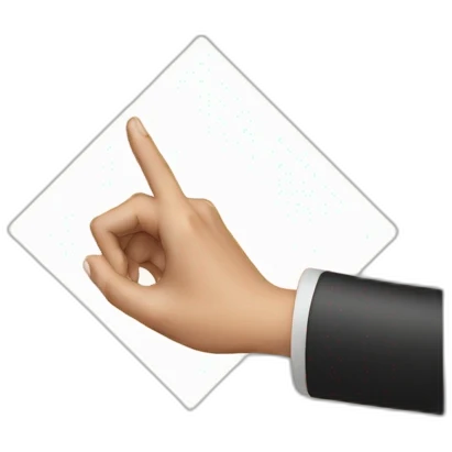 hands drawing a triangle emoji
