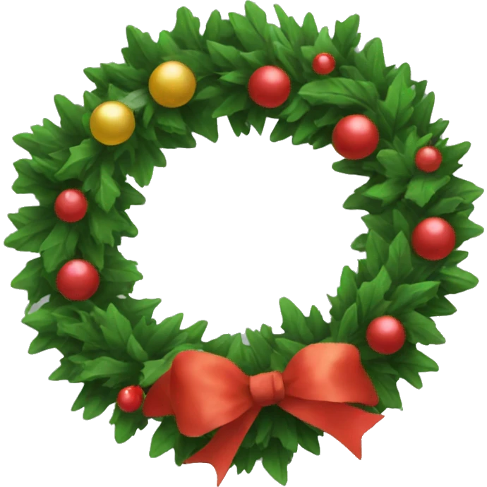 Christmas wreath emoji