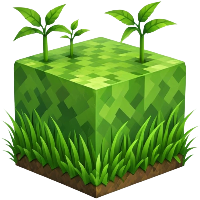 Minecraft grass block emoji