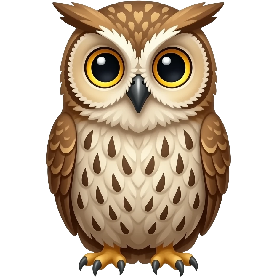 Make the owl in different poses emoji