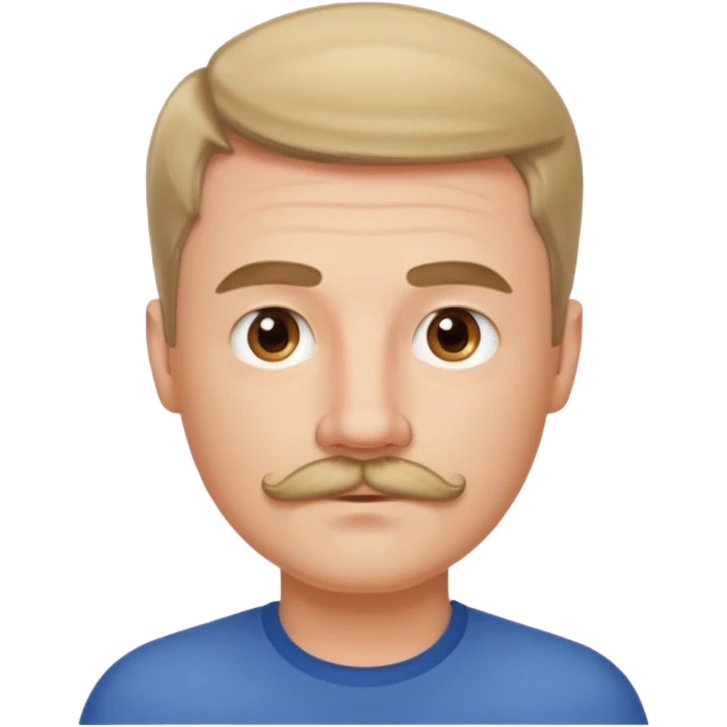 White man mustache emoji