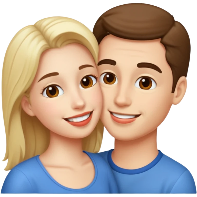 Kiss and smile emoji