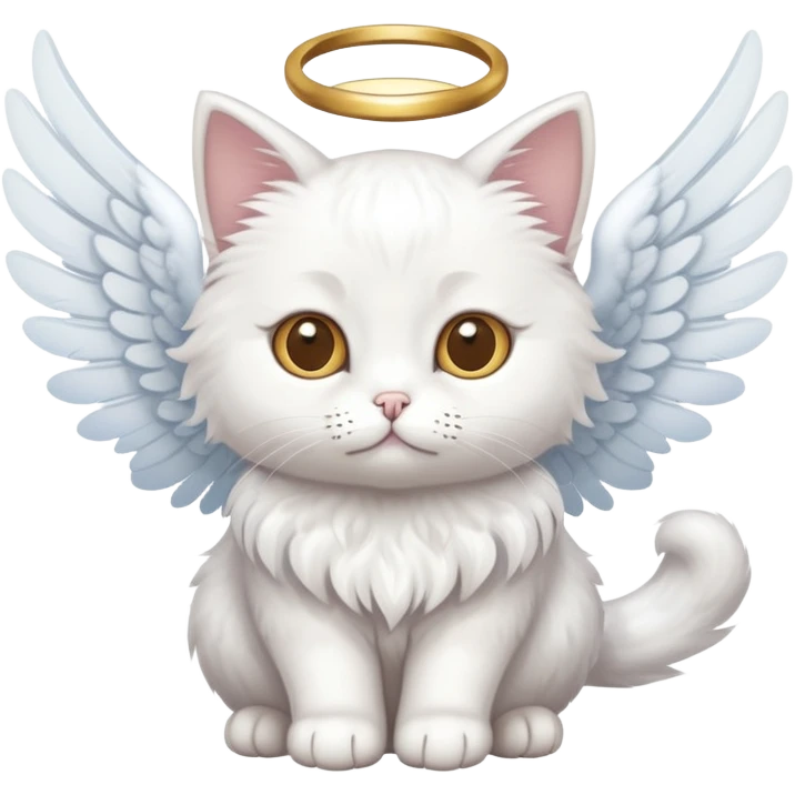 a cat with angel wings emoji