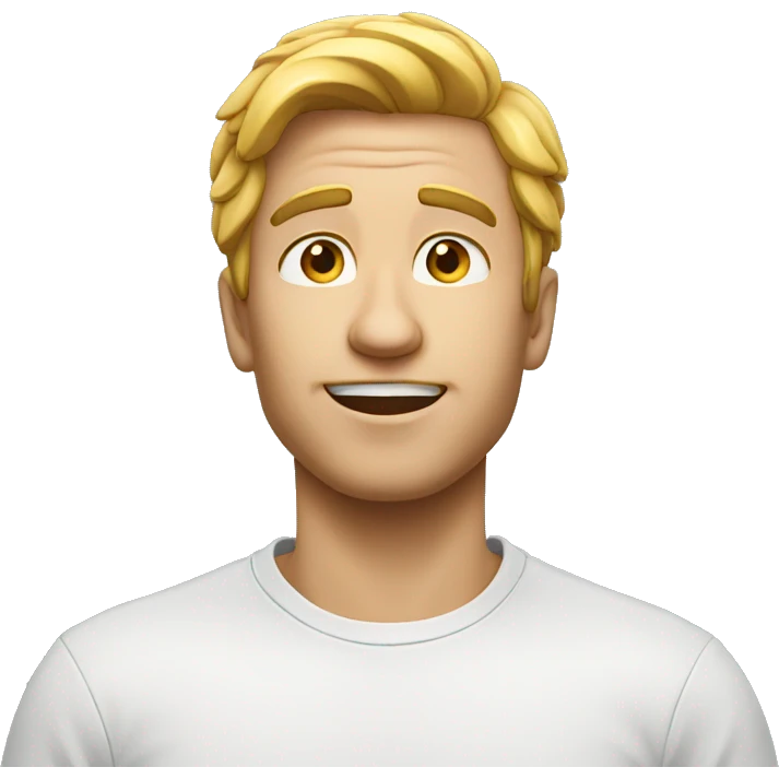 looking up into the sky white guy emoji