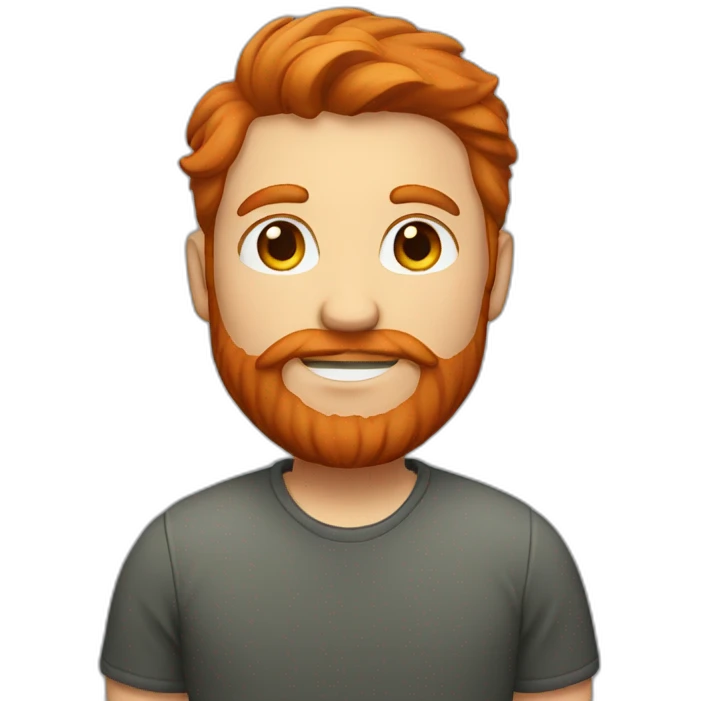 redhead man with beard emoji