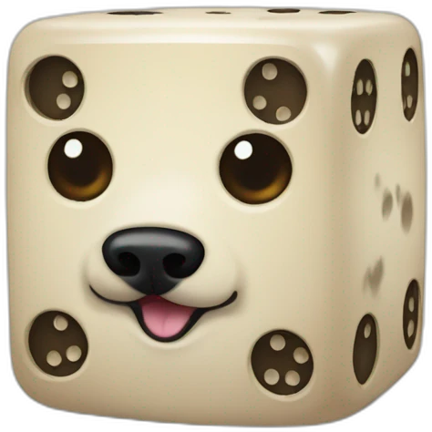 Dice with dog ears emoji