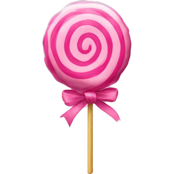 pink lollipop with ribbon  emoji