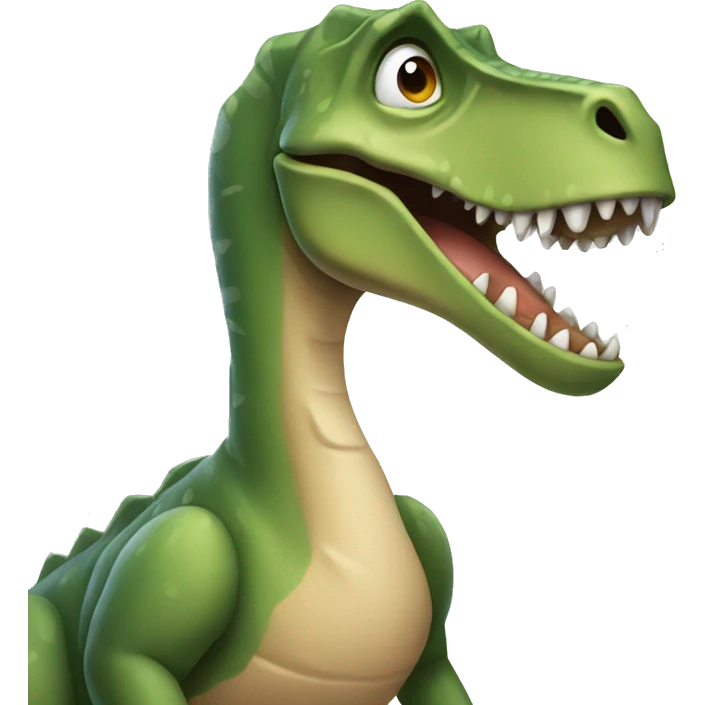 Dinosaur with a bone instead of tail emoji