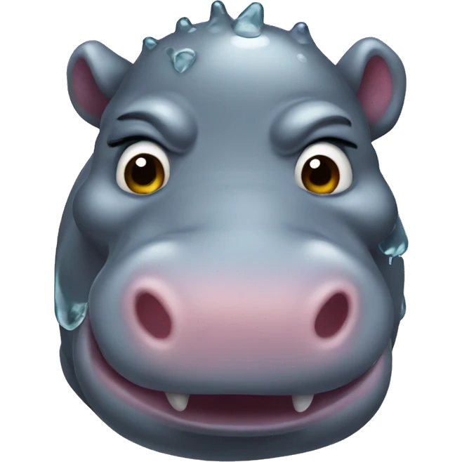 dripped out hippo emoji