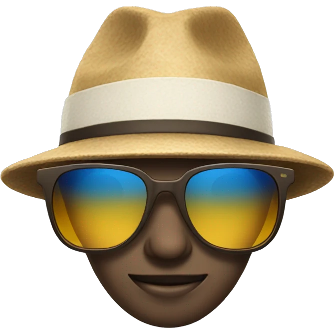 Hat and sunglasses  emoji
