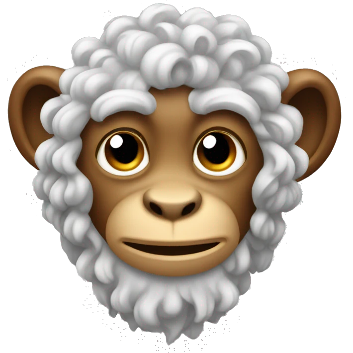 Curly monkey emoji