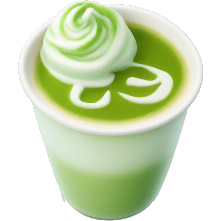 Matcha latte with ice emoji