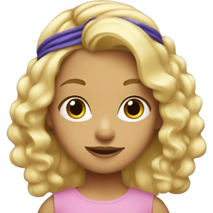 blond girl with a thick hair band emoji