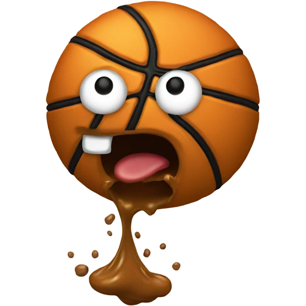 Poop shooting a basketball  emoji