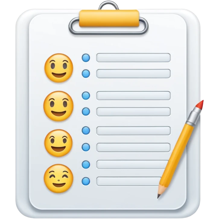 test completion sheet emoji