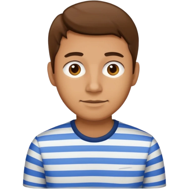 male in stripped shirt emoji