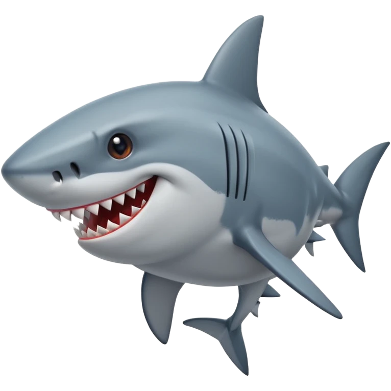 un requin style artoon emoji