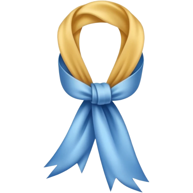Soft blue ribbon  emoji