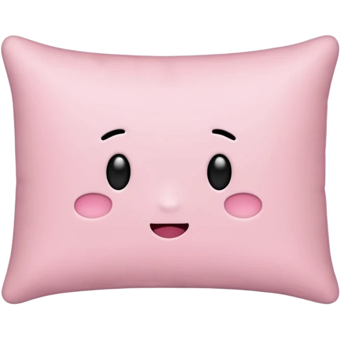  regular light pink pillow with no faces  emoji