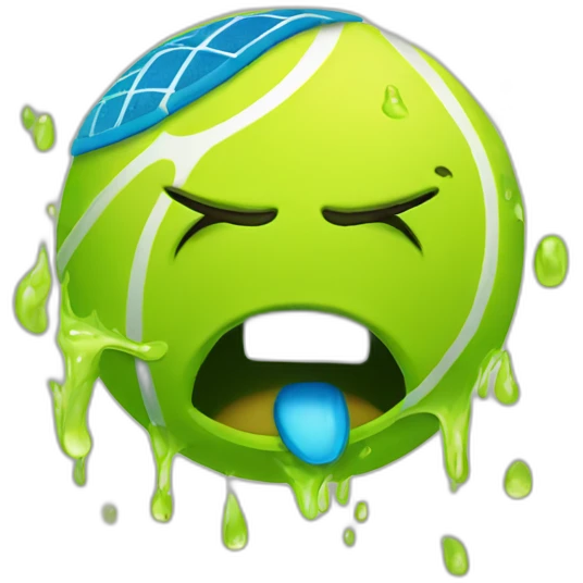 tennis ball crying emoji